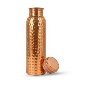 Premium Basix Copper Hammered Water Bottle,1000 ML